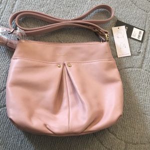 Pink Leather Crossbody.